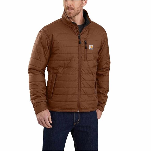 Carhartt Men's Rain Defender Insulated Jacket Mocha XL Puffer New - Picture 8 of 12